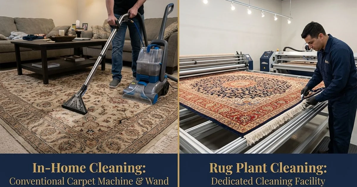 In-home carpet machine vs a dedicated rug plant